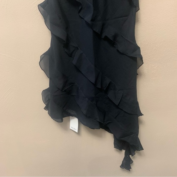 Abercrombie & Fitch Ruffle Mini Dress Black Small Petite NWT New - Picture 4 of 15